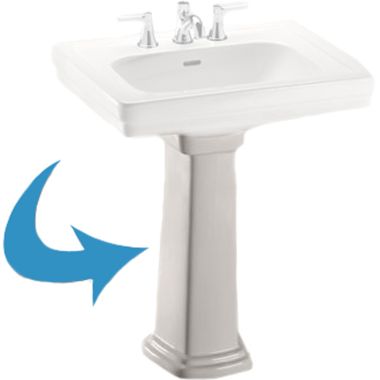 Click here to see Toto PT530N#03 TOTO PT530N#03 Promenade Sink Pedestal Only - Bone