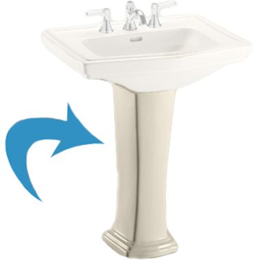 Click here to see Toto PT780#12 TOTO PT780#12 Clayton Sink Pedestal Only - Sedona Beige