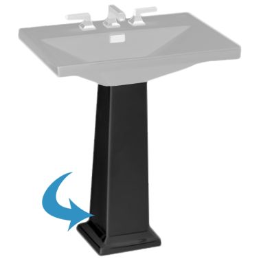 Click here to see Toto PT930#51 Toto Lloyd Pedestal Sink Leg Only, Ebony - PT930#51