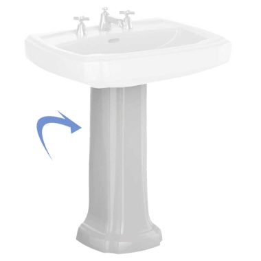 Click here to see Toto PT970#11 Toto Guinevere Pedestal Sink Leg Only, Colonial White - PT970#11