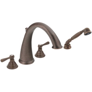 Click here to see Moen T922ORB Moen T922orb Kingsley Roman Tub Faucet Trim With Handheld Oil Rubbed Bronze
