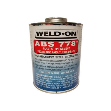 Click here to see Commodity  GLUA1Q 778 1 QUART ABS BLACK CEMENT