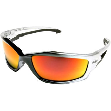 Click here to see Edge Eyewear  Edge EyeWear SKAP119 Kazbek Safety Sunglasses - Black Frame With Red Mirror Lens