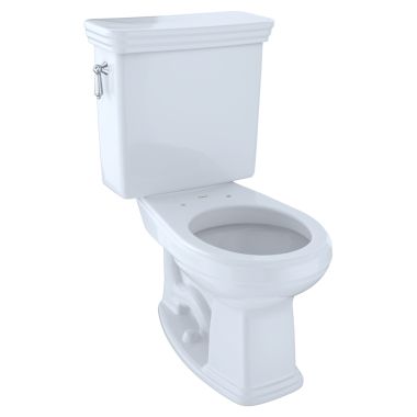 Click here to see Toto CST423EFG#01 TOTO Eco Promenade Two-Piece Round 1.28 GPF Universal Height Toilet with CeFiONtect, Cotton White - CST423EFG#01*