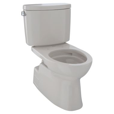 Click here to see Toto CST474CEFG#12 TOTO Vespin II Two-Piece Elongated 1.28 GPF Universal Height Skirted Design Toilet with CeFiONtect, Sedona Beige - CST474CEFG#12