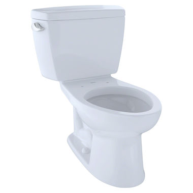 Click here to see Toto CST744EL#01 Toto Eco Drake Two-Piece Elongated Toilet 1.28 GPF, Cotton White - CST744EL#01