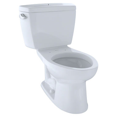 Click here to see Toto CST744SLDB#01 Toto Drake Two-Piece Elongated 1.6 GPF ADA Compliant Toilet with Insulated Tank and Bolt Down Tank Lid, Cotton White - CST744SLDB#01