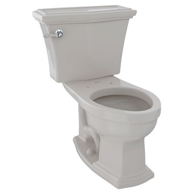 Click here to see Toto CST784EF#12 TOTO Eco Clayton Two-Piece Elongated 1.28 GPF Universal Height Toilet, Sedona Beige - CST784EF#12