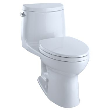 Click here to see Toto MS604114CEFG#01 TOTO UltraMax II One-Piece Toilet with Elongated Bowl, 1.28 gpf, Cotton White  - MS604114CEFG#01