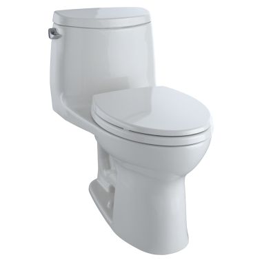 Click here to see Toto MS604114CEFG#11 TOTO UltraMax II One-Piece Elongated 1.28 GPF Universal Height Toilet with CeFiONtect, Colonial White - MS604114CEFG#11