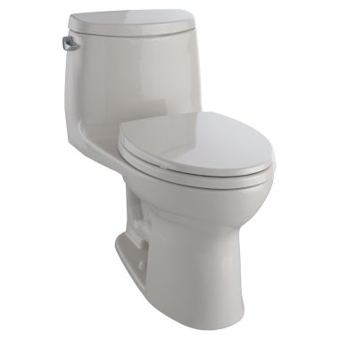 Click here to see Toto MS604114CEFG#12 TOTO UltraMax II One-Piece Elongated 1.28 GPF Universal Height Toilet with CeFiONtect, Sedona Beige - MS604114CEFG#12