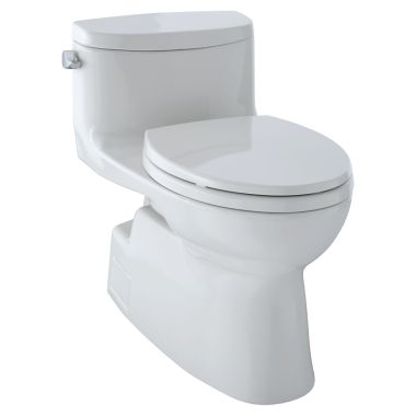 Click here to see Toto MS644114CEFG#11 TOTO Carolina II One-Piece Elongated 1.28 GPF Universal Height Skirted Toilet with CeFiONtect, Colonial White - MS644114CEFG#11