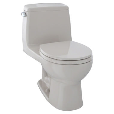 Click here to see Toto MS853113E#12 TOTO Eco UltraMax One-Piece Round Bowl Toilet with SoftClose Seat, E-Max, 1.28 GPF, Colonial White - MS853113E#12