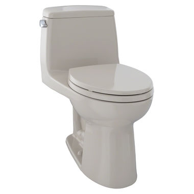 Click here to see Toto MS854114E#03 TOTO Eco UltraMax One-Piece Elongated Bowl Toilet with SoftClose Seat, E-Max, 1.28 GPF, Bone - MS854114E#03