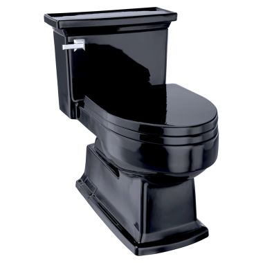 Click here to see Toto MS934214EF#51 TOTO Eco Lloyd  One-Piece Elongated 1.28 GPF Universal Height Skirted Toilet, Ebony Black - MS934214EF#51