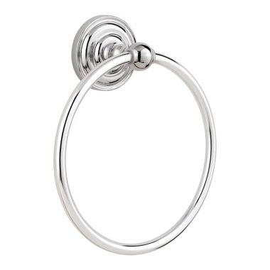 Click here to see Pfister BRB-R0CC Pfister Redmond Series 6-526in Round Wall Mounted Towel Ring, Metal Constructed, Polished Chrome - BRB-R0CC