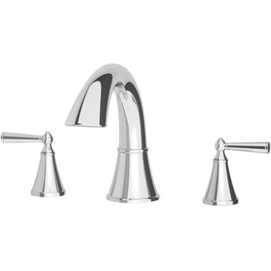 Click here to see Pfister RT6-5GLC Pfister Saxton Two-Handle Roman Tub Faucet Trim, 18 GPM, Lever Handles, High Arc, Metal, Polished Chrome - RT6-5GLC