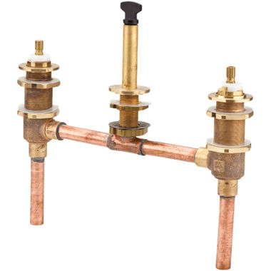 Click here to see Pfister JX6-050R Pfister Pfirst Series Two-Handle Roman Tub Valve, Pforever Seal, All Metal Construction, Reversible Hot or Cold Valves - JX6-050R