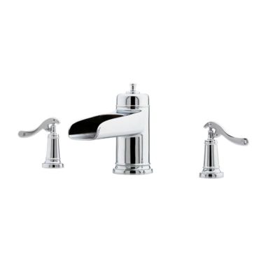 Click here to see Pfister RT6-5YPC Pfister Ashfield Polished Chrome Roman Tub Faucet Trim, Less Handles, Pforever Seal - RT6-5YPC