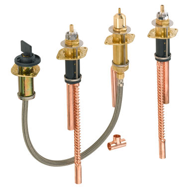 Click here to see Delta R4707 Delta R4707 Roman Tub Rough-In w/ Hand Shower Valve, Flexible Mount, 1/2