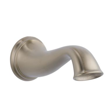 Click here to see Brizo RP37762BN Brizo Prov Belle Wall Mounted Brushed Nickel Non-Diverter Tub Spout, Traditional, Solid Brass, 1/2-inch Connection Size - RP37762BN