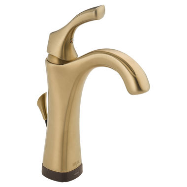 Click here to see Delta 592T-CZ-DST Delta Addison Electronic Chrome Lavatory Faucet with LED Indicator and Euro-Style Handle, Plastic Pop-Up, 1.2 GPM, DIAMOND Seal, Touch2O.Xt - 592T-CZ-DST