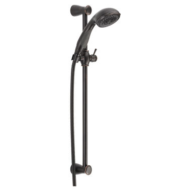 Click here to see Delta 57014-RB Delta Premium 2.5 GPM 3-Setting Slide Bar Handshower with Dual Check Valves, Touch-Clean Nozzles, Venetian Bronze - 57014-RB