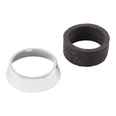 Click here to see Delta RP60962 Delta Linden Chrome Escutcheon and Gasket for Single-Handle Pull-Out Kitchen Faucet - RP60962