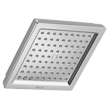 Click here to see Delta RP62283 Delta Dryden Universal Showering 6-1/2in Square 2.5 GPM Single-Setting Raincan Showerhead with Touch-Clean Technology, Chrome - RP62283