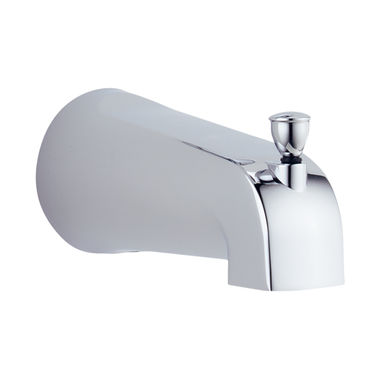 Click here to see Delta RP64721 Delta Foundations Chrome Tub Spout with Pull-Up Diverter for BT13410 Tub/Shower Trim, Wall-Mount, Single-Hole Installation - RP64721