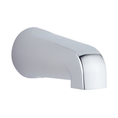 Click here to see Delta RP64722 Delta Foundations 7in Non-Diverter Chrome Tub Spout with 1/2in CWT Connection, Metal Construction, Wall-Mount, ADA-Compliant - RP64722