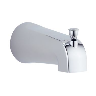 Click here to see Delta RP61357 Delta Monitor Chrome Tub Spout with Pull-Up Diverter, 1/2in FIP, 5-13/32in Spout Reach, Wall-Mount Single Hole Installation, Brass Construction - RP61357