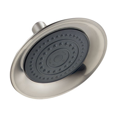 Click here to see Delta RP61181BN Delta Universal Showering Single-Setting Raincan Shower Head with Touch-Clean Nozzles, Round, 1.75 GPM, Brilliance Brushed Nickel - RP61181BN