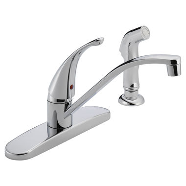 Click here to see Peerless P188500LF Peerless Single Handle Kitchen Faucet w/ Side Spray, Chrome - P188500LF
