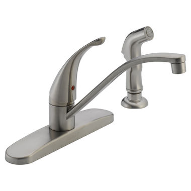 Click here to see Peerless P188500LF-SS Peerless Single Handle Kitchen Faucet w/ Side Spray, Stainless Steel - P188500LF-SS