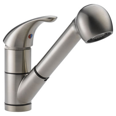 Click here to see Peerless P18550LF-SS Peerless Single Handle Pull-Out Kitchen Faucet, Stainless Steel - P18550LF-SS