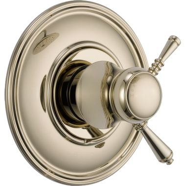 Click here to see Brizo T60010-PN Brizo Traditional TempAssure Thermostatic Two-Handle Valve Trim, Lever Handles, Polished Nickel - T60010-PN