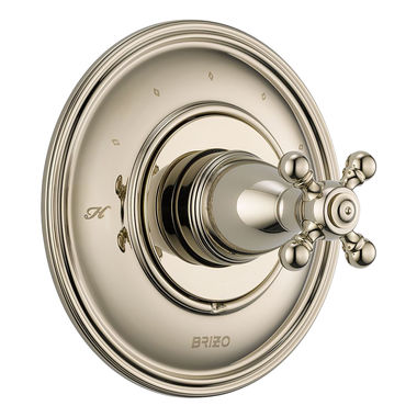 Click here to see Brizo T66T038-PN Brizo Tresa Sensori Single-Handle Thermostatic Valve Trim, Cross Handle, Brilliance Polished Nickel - T66T038-PN