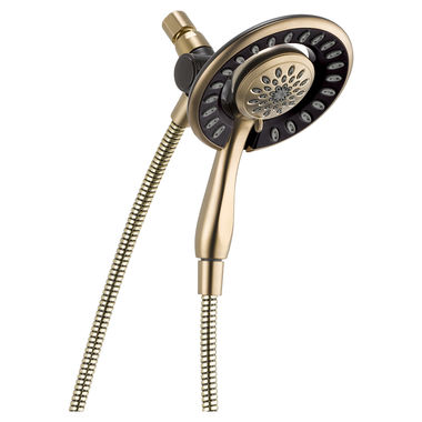 Click here to see Delta 58065-CZ Delta Universal Showering In2ition 4-Setting Two-in-One Wall-Mount Shower, Touch-Clean, WaterSense Certified, Champagne Bronze - 58065-CZ