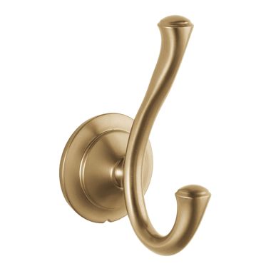 Click here to see Delta 79435-CZ Delta Linden Double Robe Hook, Champagne Bronze - 79435-CZ