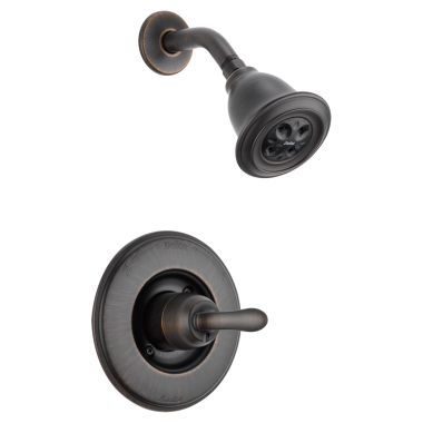 Click here to see Delta T14294-RBH2O Delta T14294-RBH2O Linden 14 Series H2Okinetic Shower Trim, Venetian Bronze