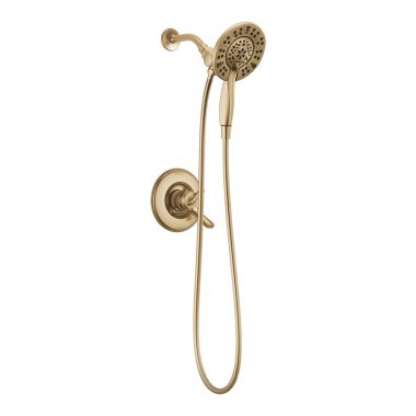 Click here to see Delta T17294-CZ-I Delta Linden Monitor 17 Series Two-In-One In2ition Shower Faucet with Volume Control, Two Handles, 1.75 GPM, Lever Handles, Champagne Bronze - T17294-CZ-I