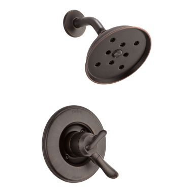 Click here to see Delta T17294-RB Delta Linden Monitor 17 Series Single-Setting H2Okinetic Shower Faucet with Volume Control, Two Handles, 1.75 GPM, Lever Handles, Venetian Bronze - T17294-RB