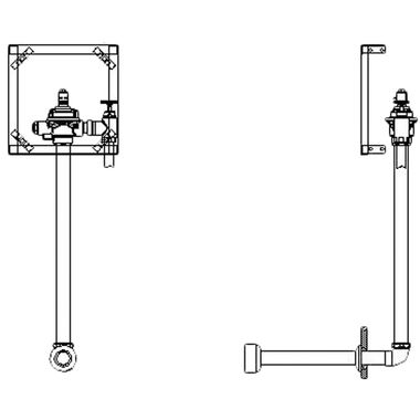 Click here to see Delta 1601T6203RI Delta Commercial 1601T6203RI Rough-in For Battery Operated Concealed Flush Valve
