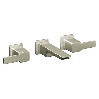 Click here to see Moen TS6730BN Moen TS6730BN 90-Degree Two-Handle Wall Mount Bathroom Faucet, Brushed Nickel
