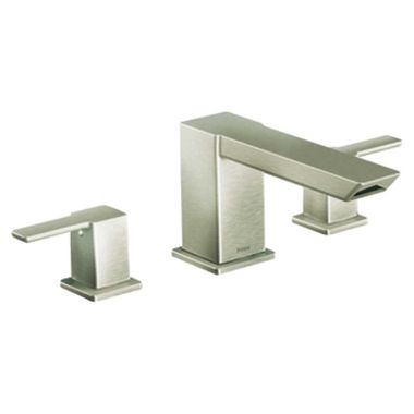 Click here to see Moen TS903BN Moen TS903BN 90 Degree Two-Handle High Arc Roman Tub Faucet, Brushed Nickel 