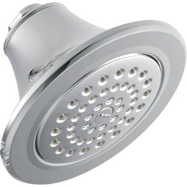Click here to see Moen S6312EP Moen Icon 5-7/8in Single-Function Shower Head, Round, Full Spray, Eco-Performance, 1.75 GPM, WaterSense Certified, Chrome - S6312EP
