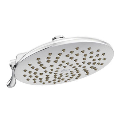 Click here to see Moen S6320EP Moen 8in Two-Function Rainshower Shower Head, Round, Immersion Technology, Eco-Performance, 1.75 GPM, WaterSense, Chrome - S6320EP