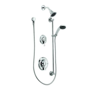 Click here to see Moen 8342EP15 Moen 8342EP15 Commercial Posi-Temp Shower System w/ Slide Bar Hand Shower, Chrome