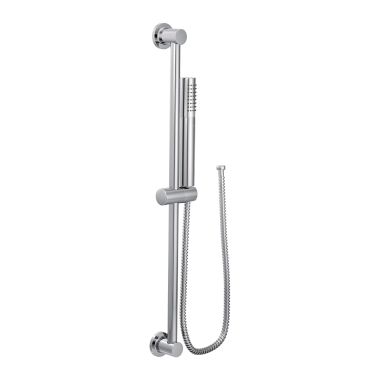 Click here to see Moen 3887EP Moen Single-Function Hand Shower with 30in Slide Bar, Eco-Performance, 1.75 GPM, WaterSense-Certified, Chrome - 3887EP
